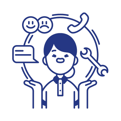 Support service blue